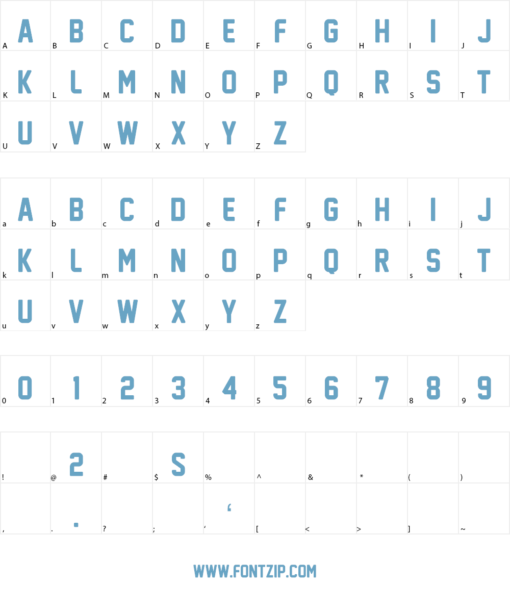 New Athletic M54 Font Character